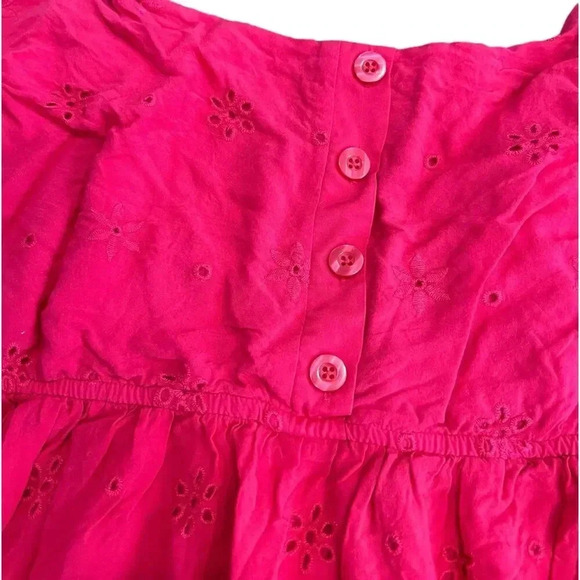 Torrid Raspberry Pink Button Front Eyelet Tank Top 3X - Picture 4 of 6